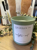 Coconut Soy Wax Candle - Scent: eucalyptus + mint